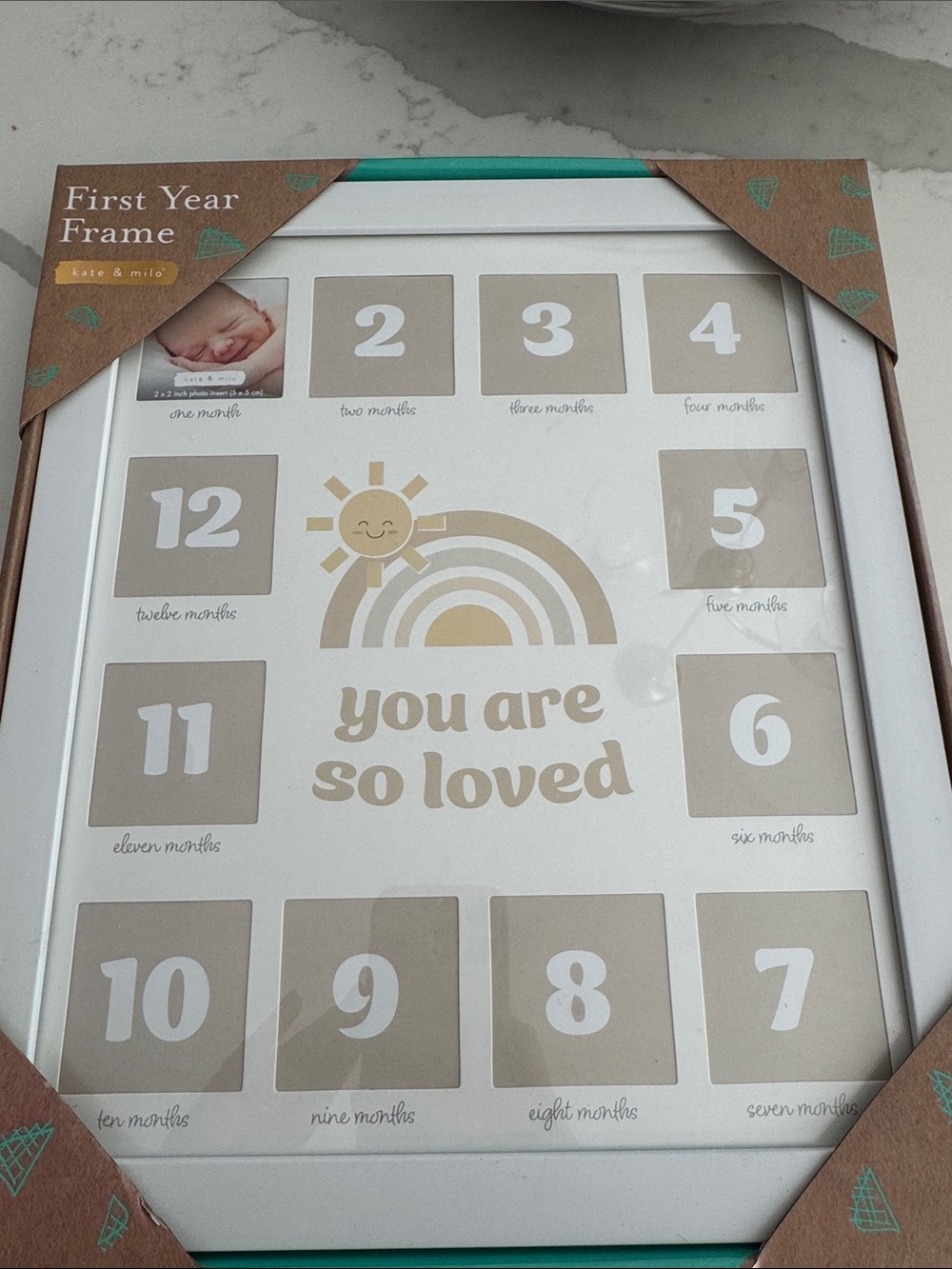First Year Frame - Cream "You Are So Loved" Photo Collage